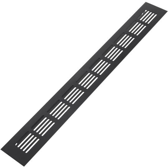 Lüftungsgitter für Fußleiste Aluminium 400x50mm in schwarzer farbe