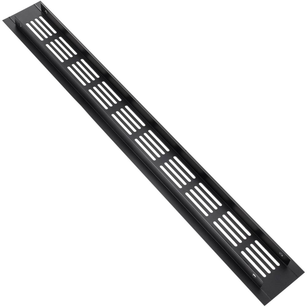 Lüftungsgitter für Fußleiste Aluminium 400x50mm in schwarzer farbe