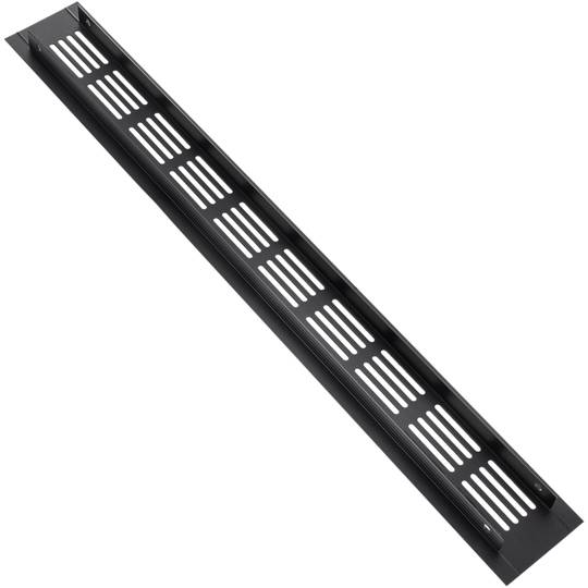 Lüftungsgitter für Fußleiste Aluminium 400x50mm in schwarzer farbe