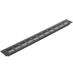 Grelha de ventilação para placa de base de alumínio 450x50mm na cor preta