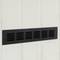Grille de ventilation pour plinthes base en aluminium 450x50mm de couleur noire