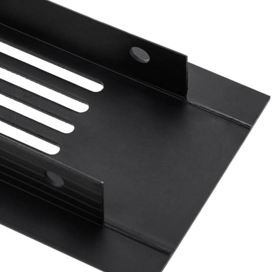 Grille de ventilation pour plinthes base en aluminium 450x50mm de couleur noire