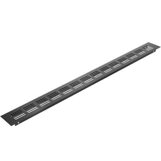 Ventilatierooster voor bodemplaat aluminium 550x50mm in zwarte kleur