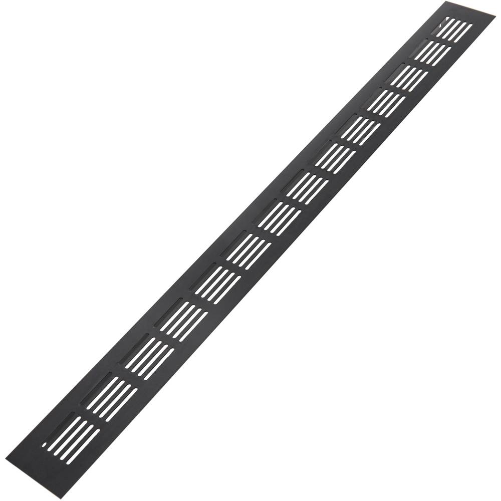 Ventilatierooster voor bodemplaat aluminium 550x50mm in zwarte kleur