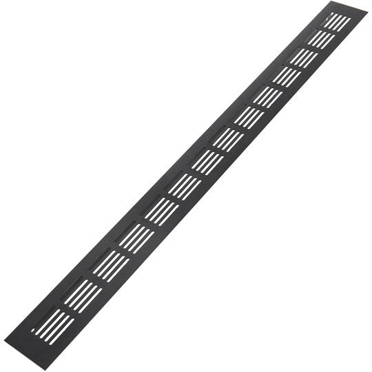 Ventilatierooster voor bodemplaat aluminium 550x50mm in zwarte kleur