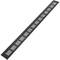 Ventilatierooster voor bodemplaat aluminium 550x50mm in zwarte kleur