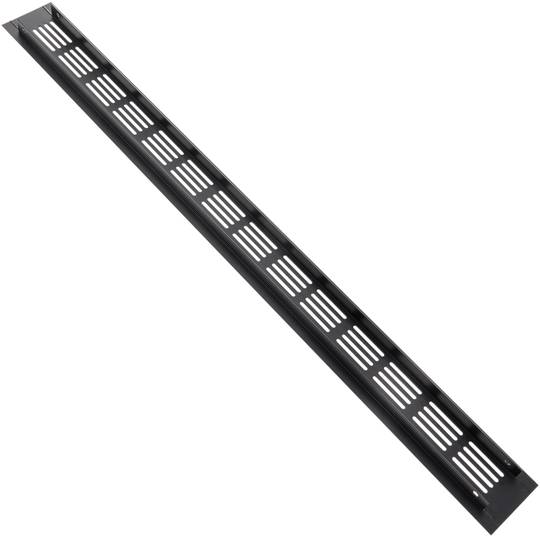 Ventilatierooster voor bodemplaat aluminium 550x50mm in zwarte kleur