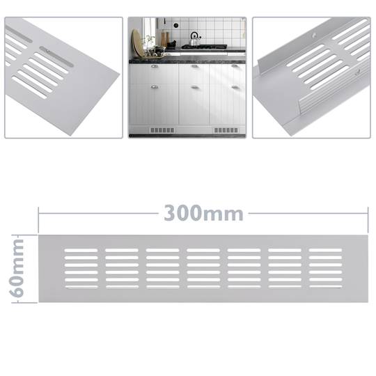 Kratka wentylacyjna do podstawy aluminiowej 300x60mm