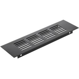 Ventilatierooster voor bodemplaat aluminium 200x60mm in zwarte kleur
