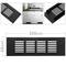 Ventilation grid for baseboard plate aluminum 200x60mm in black color