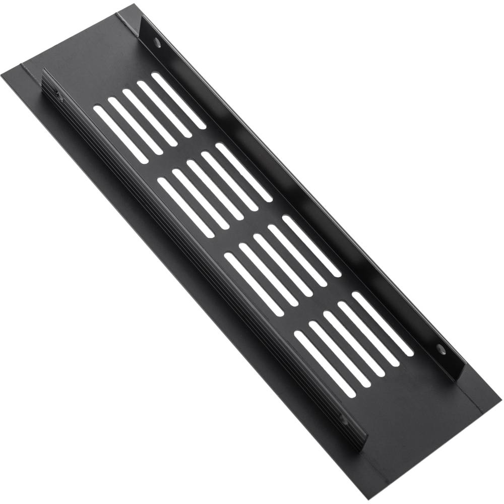 Ventilation grid for baseboard plate aluminum 200x60mm in black color
