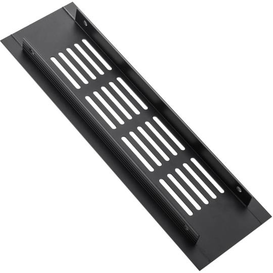 Ventilation grid for baseboard plate aluminum 200x60mm in black color