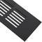 Ventilation grid for baseboard plate aluminum 200x60mm in black color