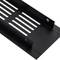 Ventilation grid for baseboard plate aluminum 200x60mm in black color