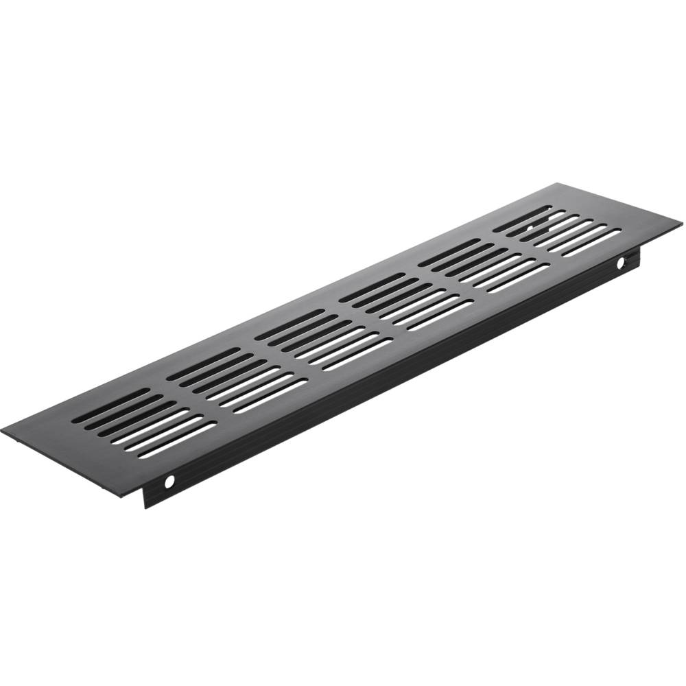 Grille de ventilation pour plinthes base en aluminium 250x60mm de couleur noire