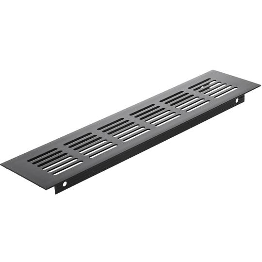 Grille de ventilation pour plinthes base en aluminium 250x60mm de couleur noire