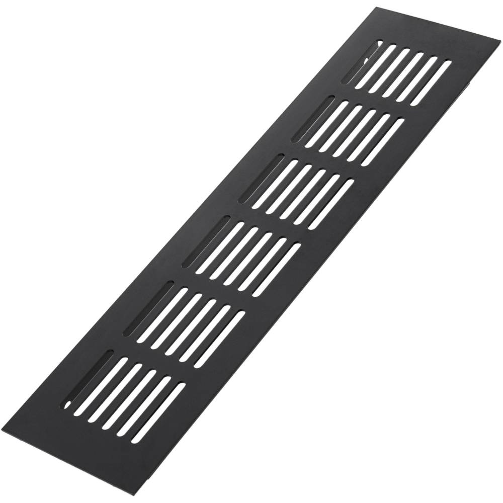 Grille de ventilation pour plinthes base en aluminium 250x60mm de couleur noire Cablematic Grille de ventilation pour plinthes base en aluminium 250x60mm de couleur noire Cablematic