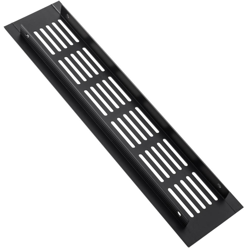 Grille de ventilation pour plinthes base en aluminium 250x60mm de couleur noire