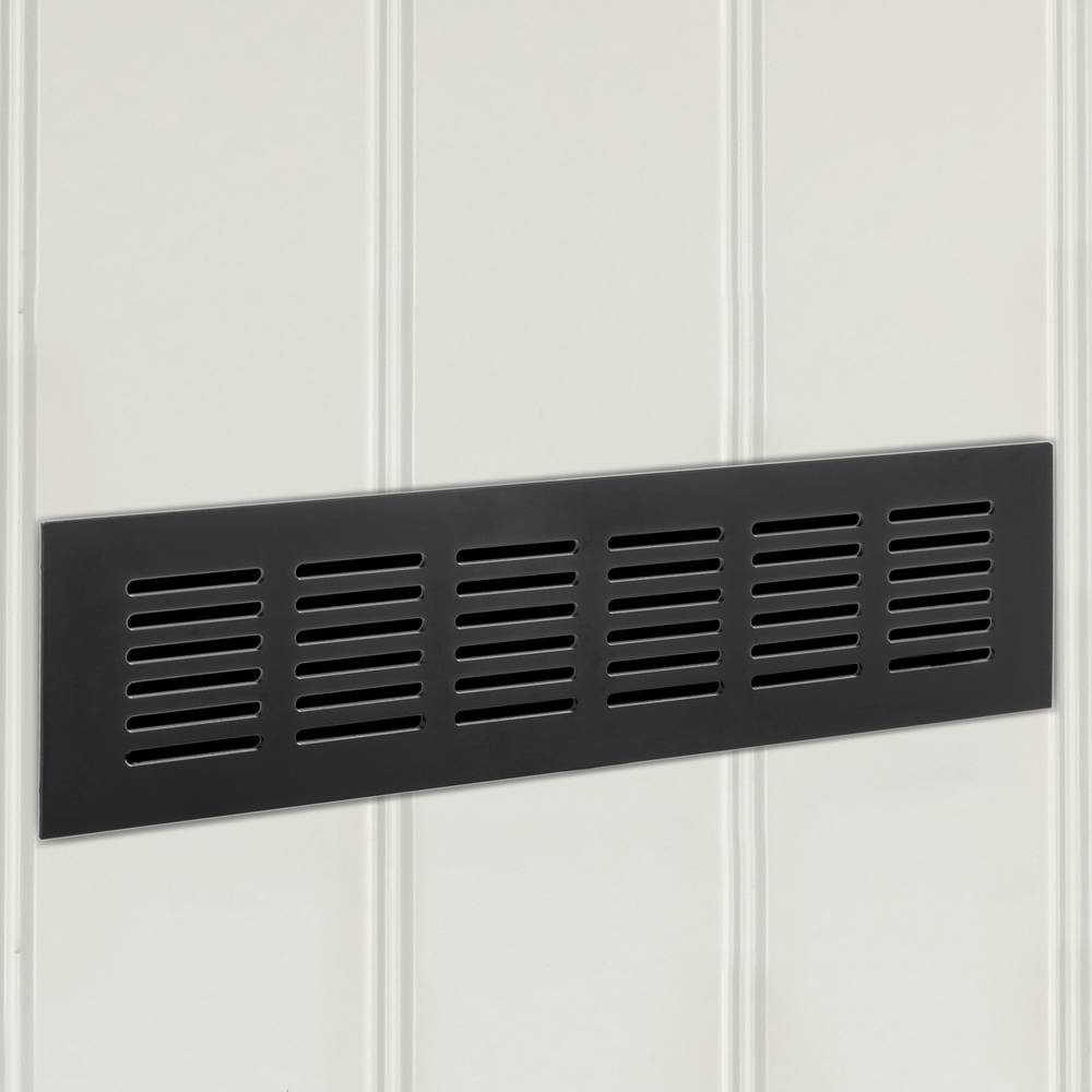 Lüftungsgitter für Fußleiste Aluminium 350x60mm in schwarzer farbe