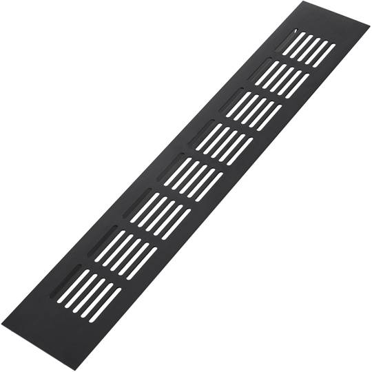 Lüftungsgitter für Fußleiste Aluminium 350x60mm in schwarzer farbe