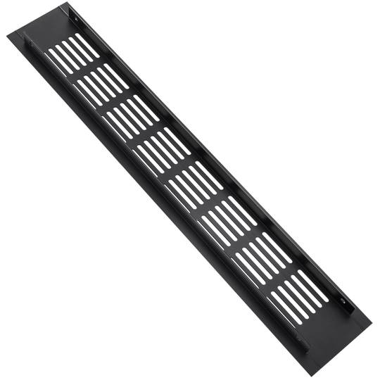 Lüftungsgitter für Fußleiste Aluminium 350x60mm in schwarzer farbe