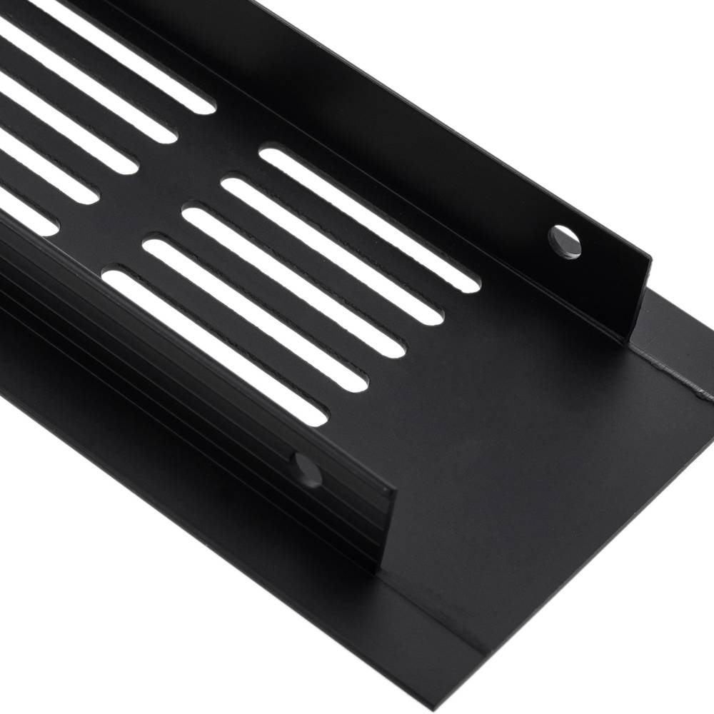 Lüftungsgitter für Fußleiste Aluminium 350x60mm in schwarzer farbe