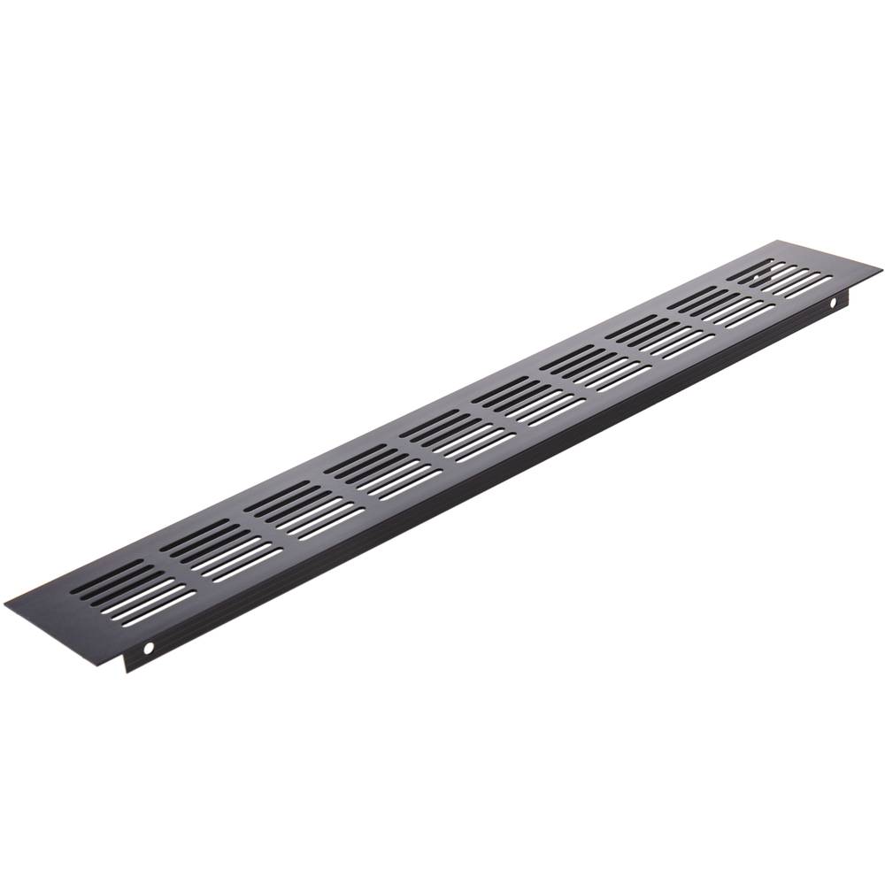 Kratka wentylacyjna do podstawy aluminiowej 400x60mm w kolorze czarnym