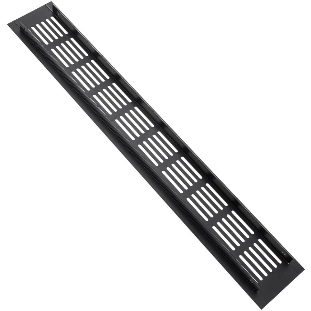 Kratka wentylacyjna do podstawy aluminiowej 400x60mm w kolorze czarnym