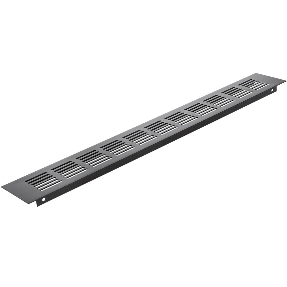 Lüftungsgitter für Fußleiste Aluminium 450x60mm in schwarzer farbe
