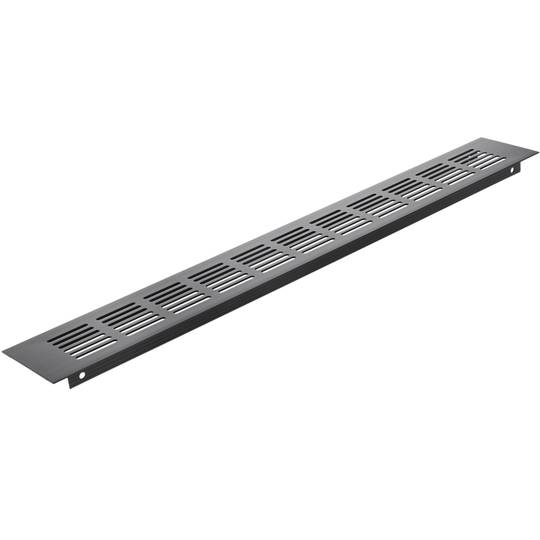 Lüftungsgitter für Fußleiste Aluminium 450x60mm in schwarzer farbe
