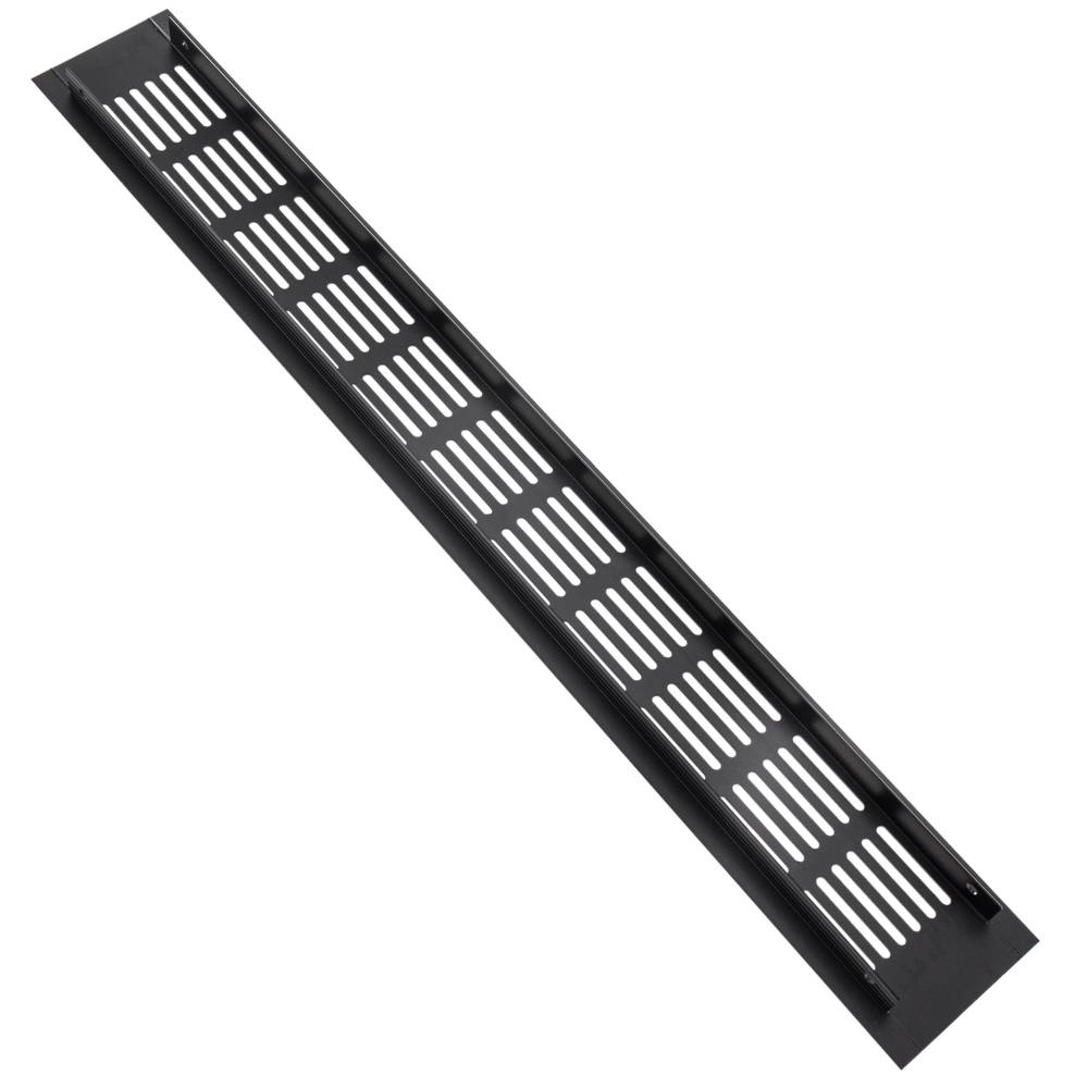 Lüftungsgitter für Fußleiste Aluminium 450x60mm in schwarzer farbe
