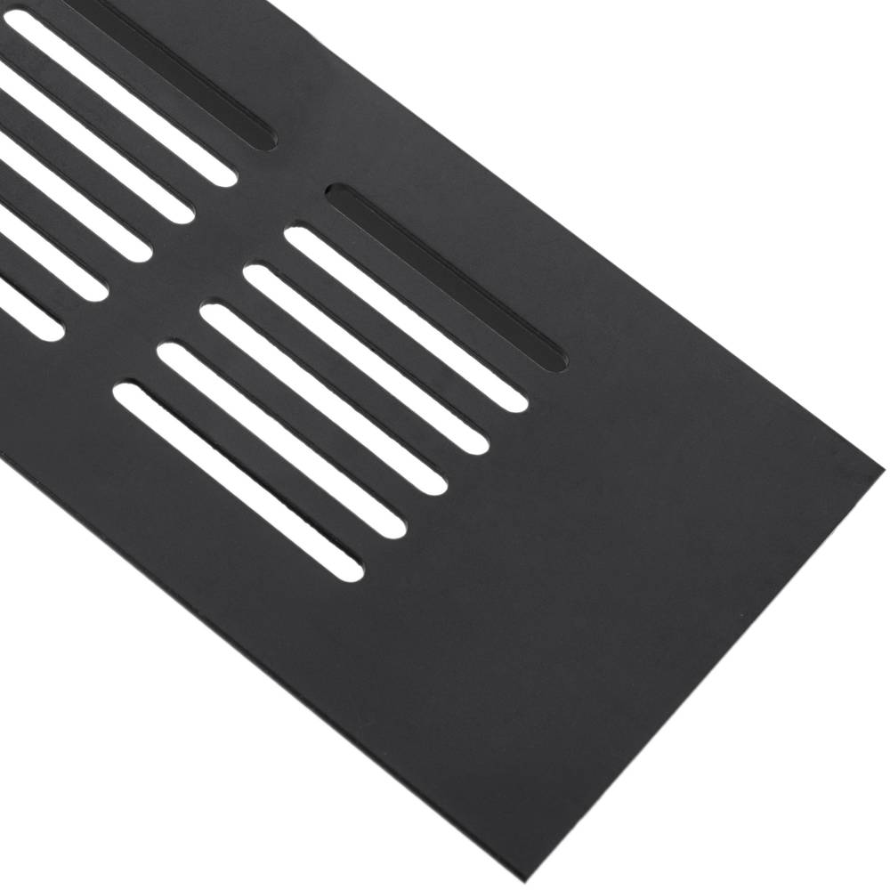Lüftungsgitter für Fußleiste Aluminium 450x60mm in schwarzer farbe