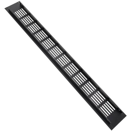 Ventilatierooster voor bodemplaat aluminium 500x60mm in zwarte kleur