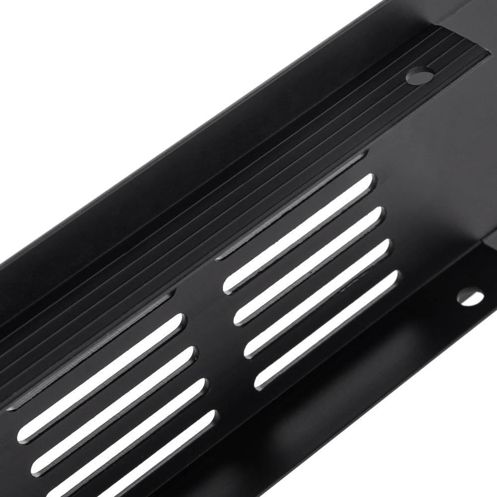 Ventilatierooster voor bodemplaat aluminium 500x60mm in zwarte kleur