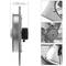 Extractor de aire de pared de 200 mm para ventilación industrial 2550 rpm cuadrado 310x310x48 mm plateado