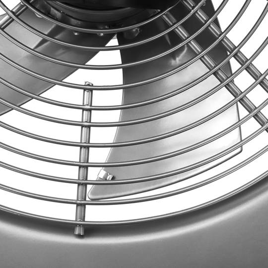 Extractor de aire de pared de 200 mm para ventilación industrial 2550 rpm cuadrado 310x310x48 mm plateado