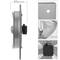 Extractor de aire de pared, de 400 mm para ventilación industrial 1360 rpm cuadrado 540x540x80 mm plateado