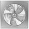 Extractor de aire de pared, de 400 mm para ventilación industrial 1360 rpm cuadrado 540x540x80 mm plateado