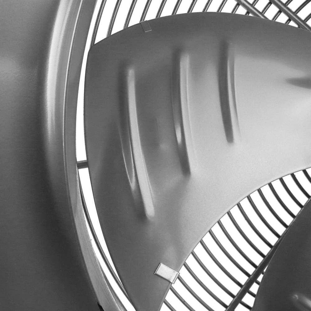 Extractor de aire de pared de 500 mm para ventilación industrial 1350 rpm cuadrado 665x665x95 mm plateado