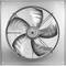 Exaustor de parede de 600 mm para ventilação industrial 1350 rpm quadrado 790x790x100 mm prata
