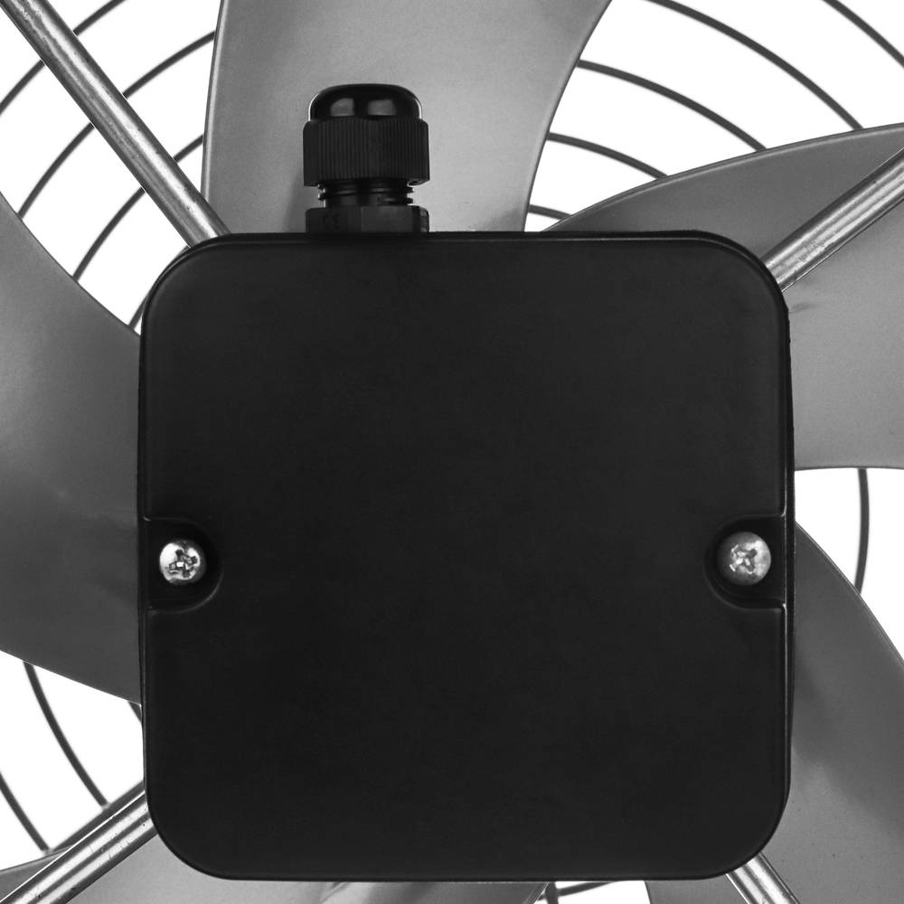 Ventilatore di scarico da 200 mm per ventilazione industriale 2550 rpm rotondo 260x260x180 mm argento