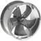 Extractor de aire de tubo de 400 mm para ventilación industrial 1360 rpm redondo 470x470x210 mm plateado