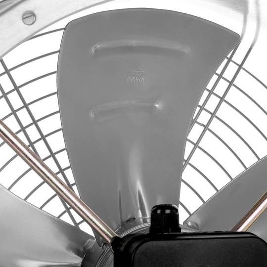 Extractor de aire de tubo de 400 mm para ventilación industrial 1360 rpm redondo 470x470x210 mm plateado