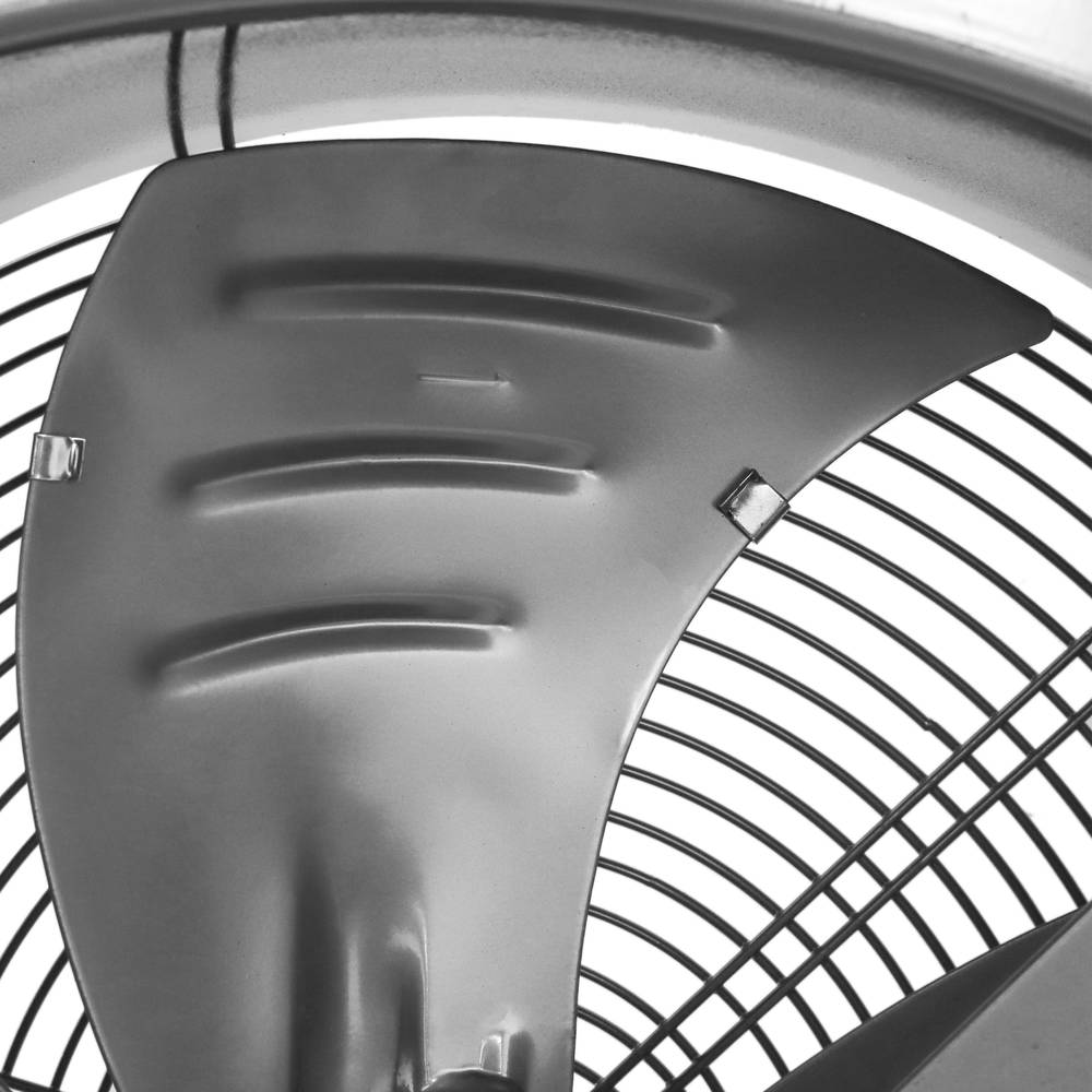 Tube Exhaust Fan 400mm for Industrial Ventilation 1360 rpm Round 470x470x210 mm Silver