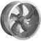 Ventilatore di scarico da 600 mm per ventilazione industriale 1350 rpm rotondo 670x670x280 mm argento