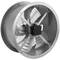 Ventilatore di scarico da 600 mm per ventilazione industriale 1350 rpm rotondo 670x670x280 mm argento