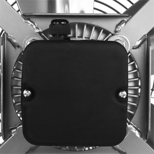 Ventilatore di scarico da 600 mm per ventilazione industriale 1350 rpm rotondo 670x670x280 mm argento