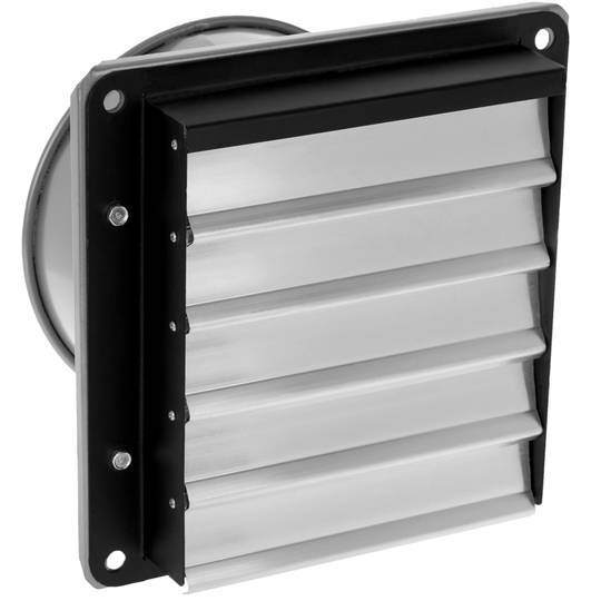 Exaustor de 200 mm para ventilação industrial 2550 rpm prata com sistema de lâminas anti-retorno
