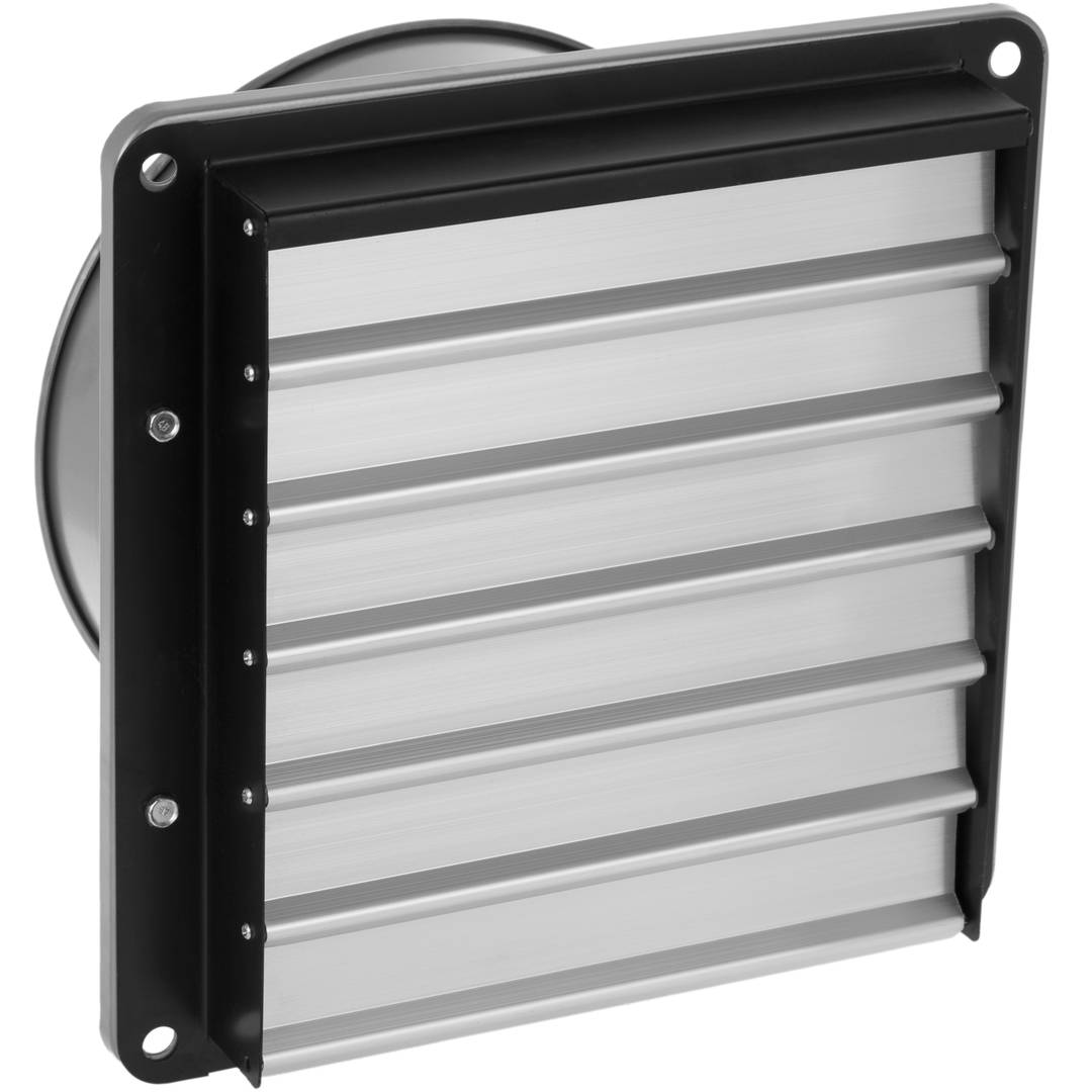 250 mm extractor fan for industrial ventilation 2550 rpm silver with anti-return slat system