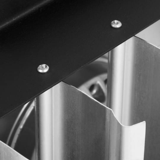 250 mm extractor fan for industrial ventilation 2550 rpm silver with anti-return slat system